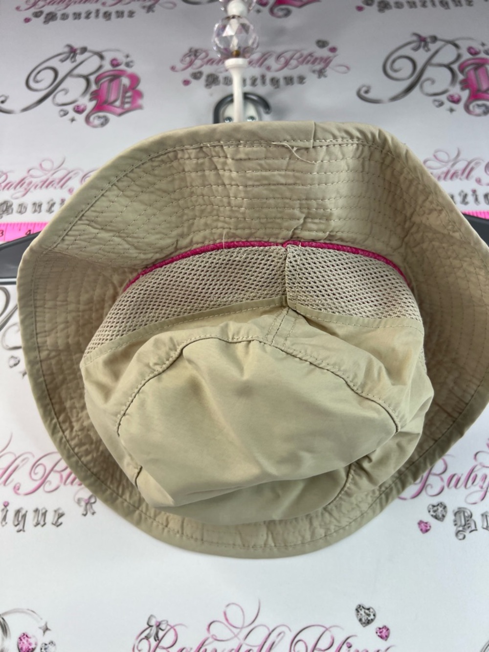 Panama Jack hat outdoor bucket fisherman Beige Bucket Hat with Pink Accent